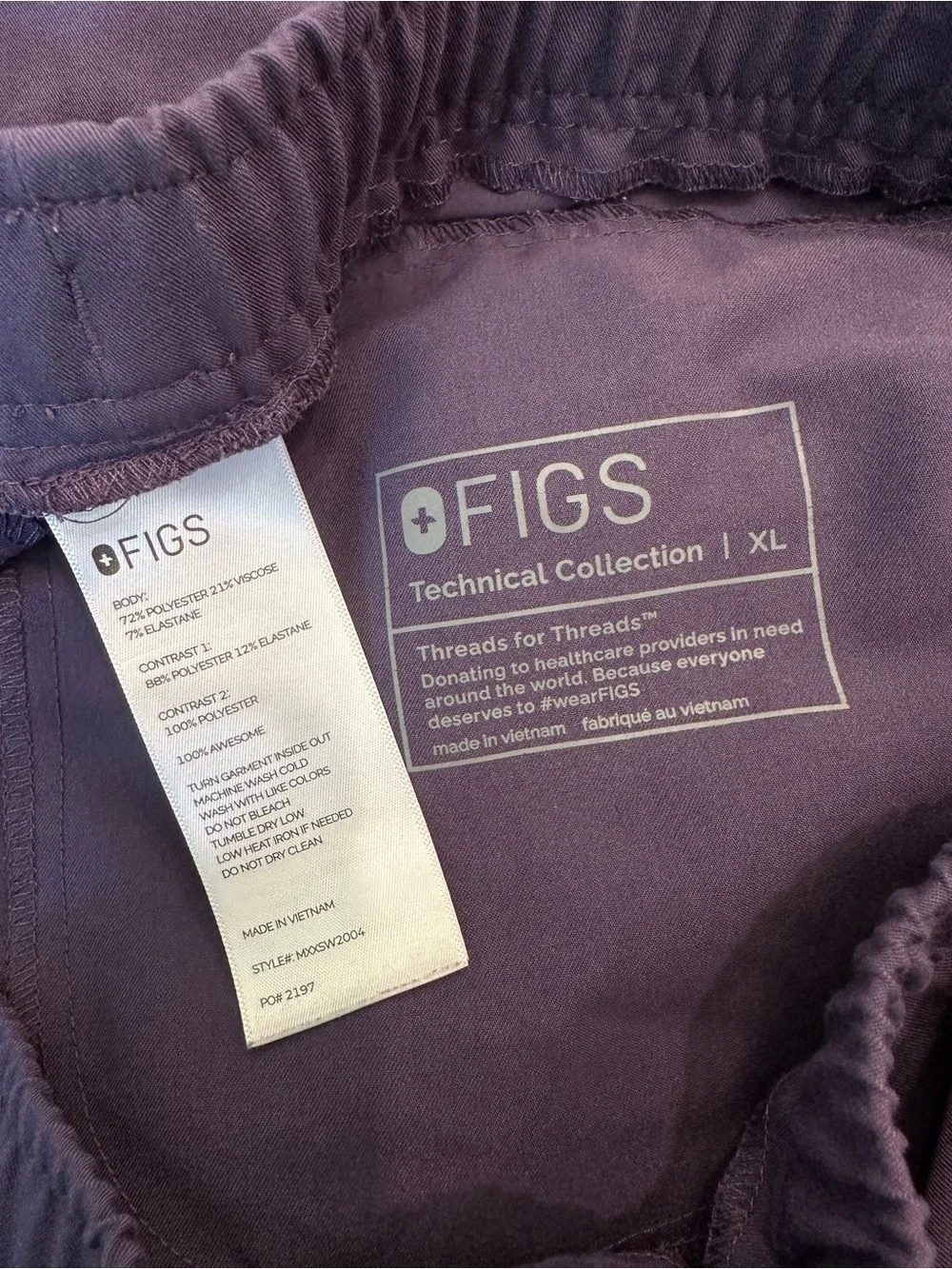 Figs Men’s Purple Jam Tansen Jogger Scrub Pants size XL